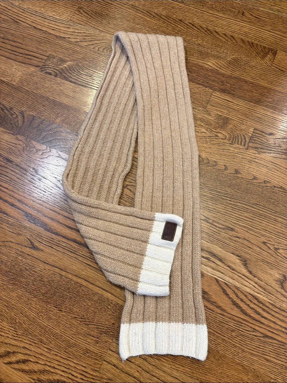 COACH wool cashmere 56” ribbed scarf